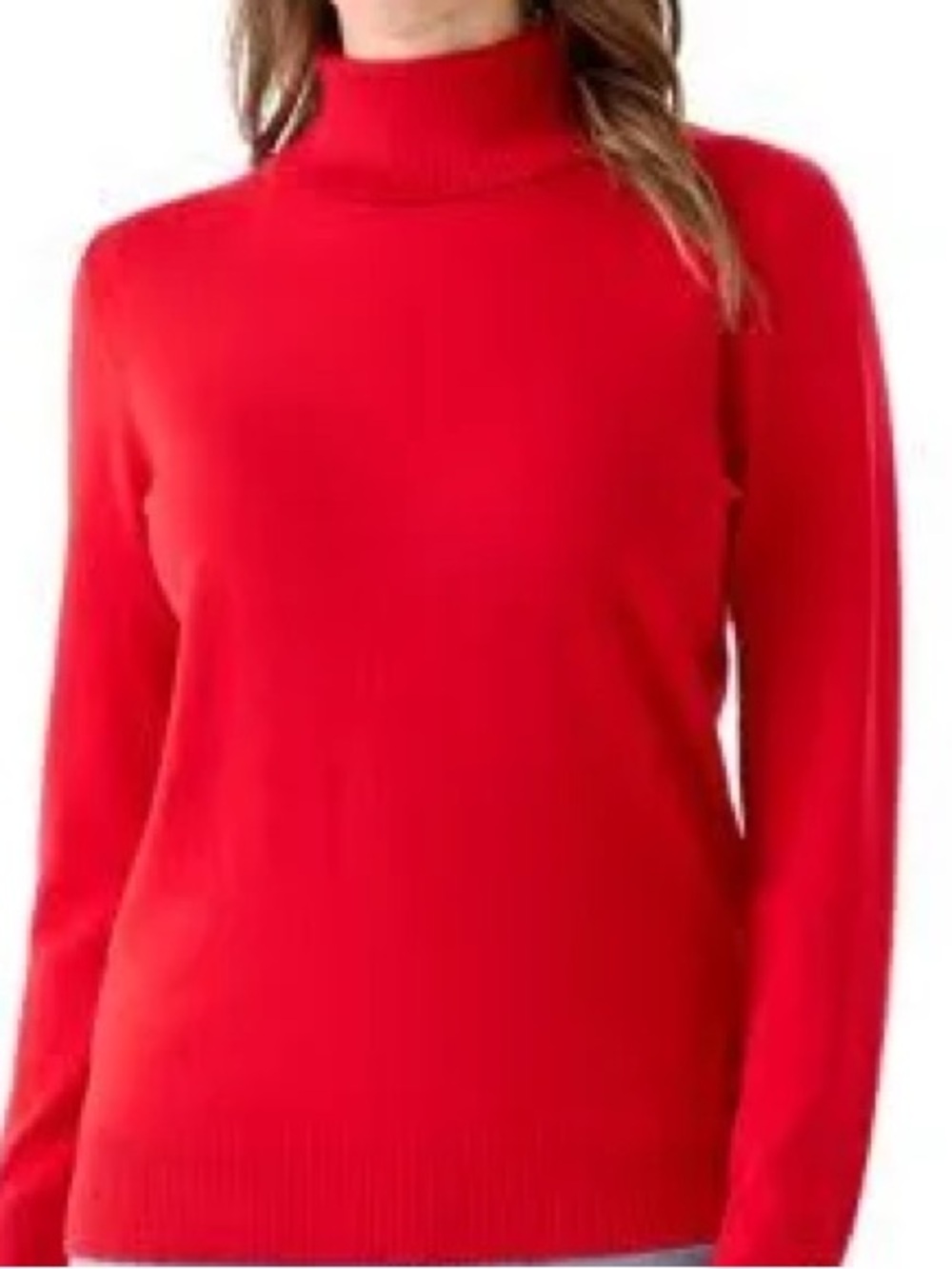 Joseph A: XL, Women's Red Turtleneck Sweater